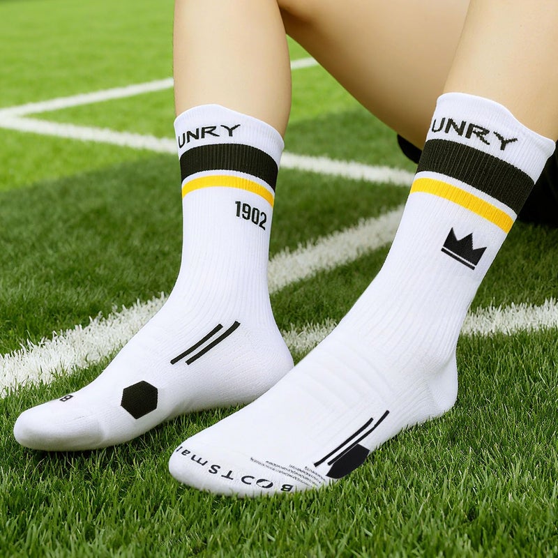 FUNRY Store Club Collection Soccer Grip Socks,Non-Slip Soccer Socks,Comfy Secure Fit For Football Running & Basketball(sizes:7-11) - Image 3
